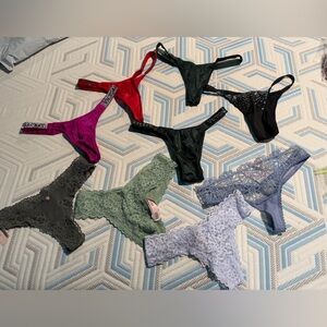 Victoria's Secret Multicolor Lace and Satin Panties